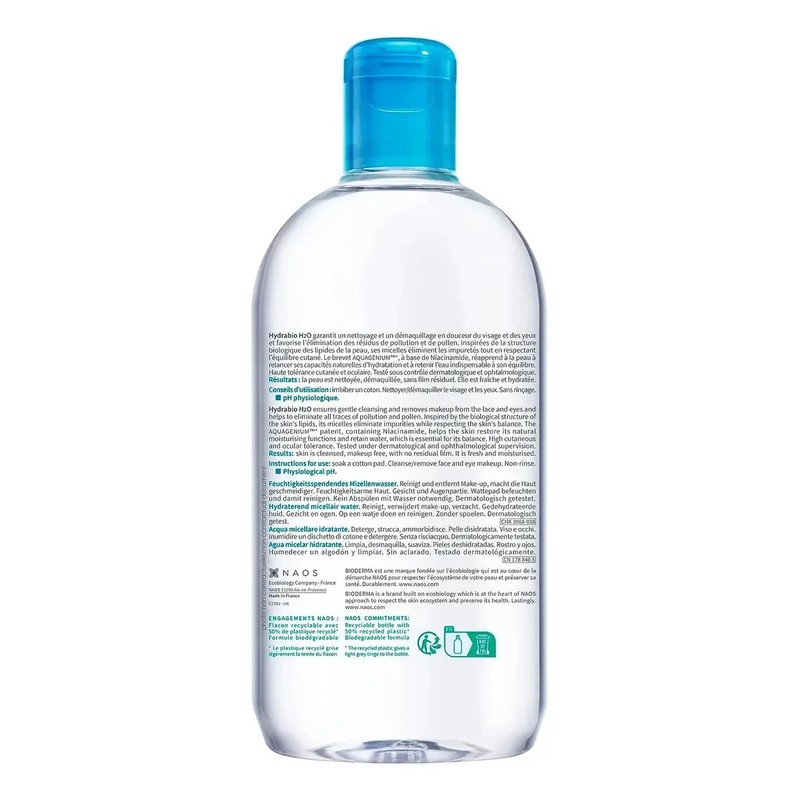 Bioderma Agua Micelar Hydrabio H2o De 500ml Piel Seca