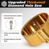 DaduoRi 3 1/2" Serrated Diamond Hole Saw with 2Pcs Removable
