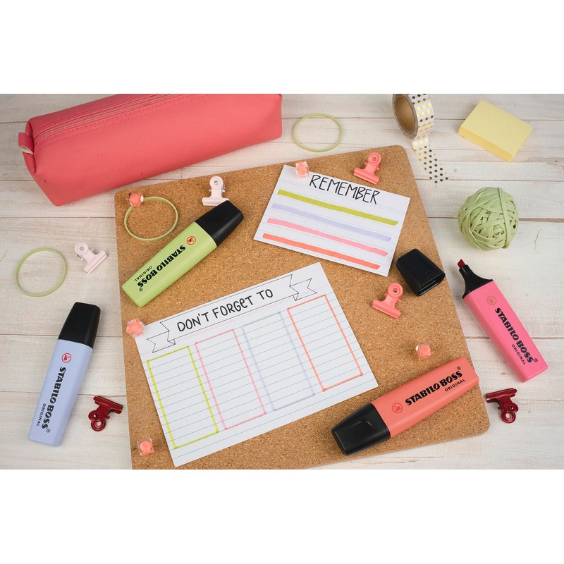 STABILO Boss Original Pastel Highlighters - Pack of 3 -