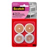 Scotch Chair Tips, 6-Pack of 1-in Round, Clear Anti-Slip Chair