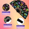SHWGYDX Large Folding Hand Rave Popping Fan for Line Dancing,Decorative