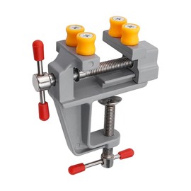 Mini Table Clamp, Small Bench Vice Work Clamp On Vise Mini Drill Press Vise for Crafts Woodworking and Metalworking