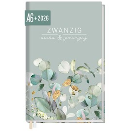 Häfft® Chäff-Timer Mini Pocket Calendar 2026 A6+ "Black Edition" Small with 1 Week on 2 Pages, Weekly Planner, Calendar, Organiser - Sustainable and Climate Friendly