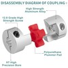 12mm to 12mm Aluminum Plum Flexible Shaft Coupling, D30 L35