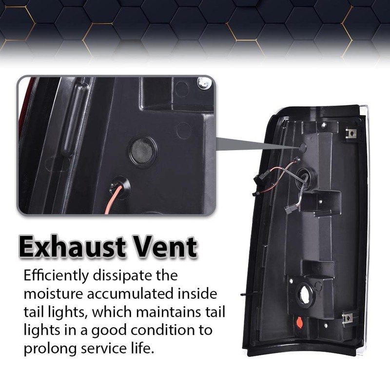 PIT66 LED Tail Lights Replacement Compatible with Chevy Silverado 2003-2006