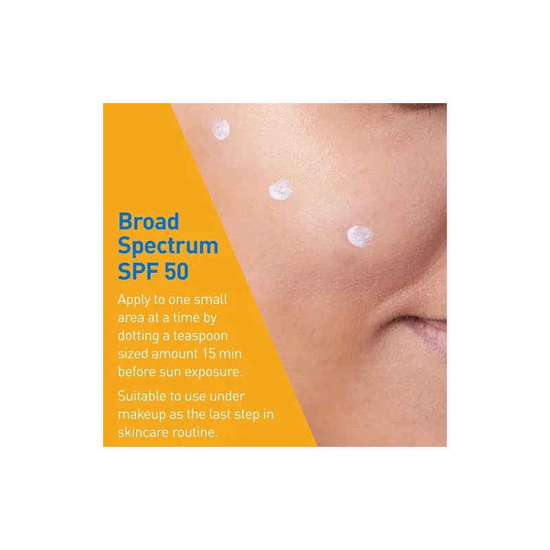 Protector Solar Facial Cerave 100% Mineral Spf 50, Con Óxido