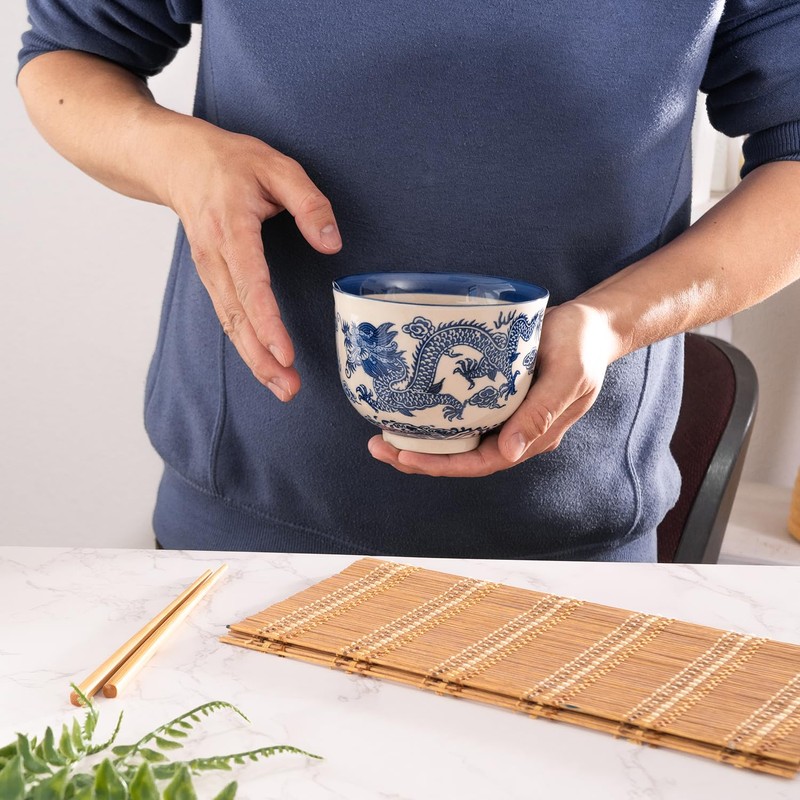Urban Tokyo Handpainted Ceramic Glazed Japanese Ramen Udon Noodle Rice