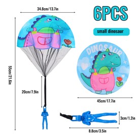 Parachute Toy Children, FainFun 6 Parachute Skater Toy Small, Throwing Game Children's Parachute, Parachutist, Outdoor Activities (Blue)
