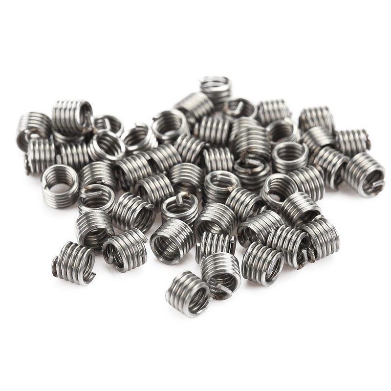 50pcs Stainless Steel Coiled Wire Helical Screw Thread Inserts Kit