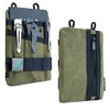 VIPERADE VE1-OW Small EDC Pocket Pouch,Waxed Canvas EDC Organiser Pouch Small Tool Pouch with 5 Pockets,Small Multitool Pocket Organiser for Flashlight Multitools Pen Notebook -Green