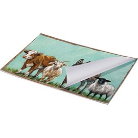Primitives by Kathy Farm Animal Family Single Use Paper Placemats Pack of 24 (17.5x12) from
