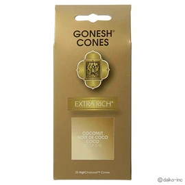 Garnesh GONESH Extra Rich Coconut Incense Cones 25 Pack Set of 6