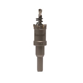 Starrett Carbide Tipped Hole Saw - CTD22 TCT Deep Cut Holesaw Cutter - For Metal Stainless Steel Iron Aluminium - 22mm
