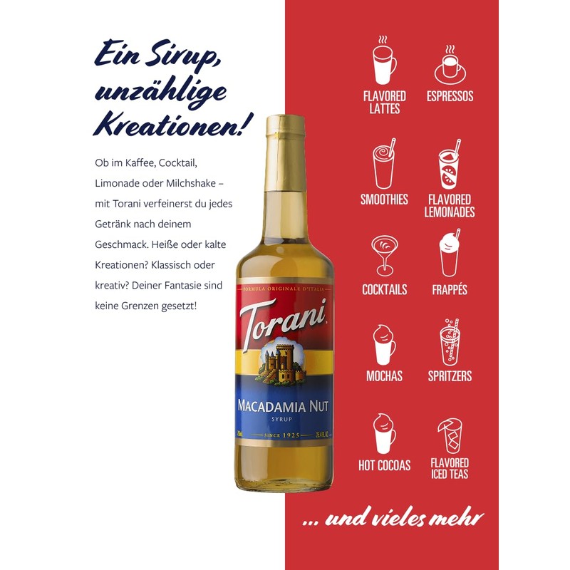 Torani Macadamia Nut Syrup, 750 mL