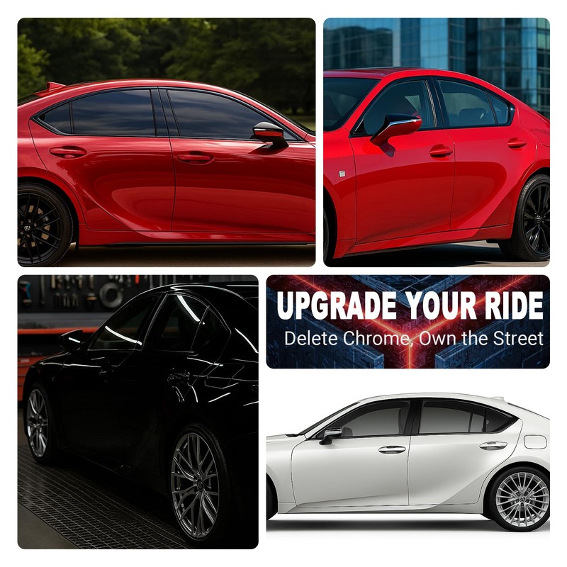 MusTree Side Chrome Delete Vinyl Wrap Kit fit for 2021
