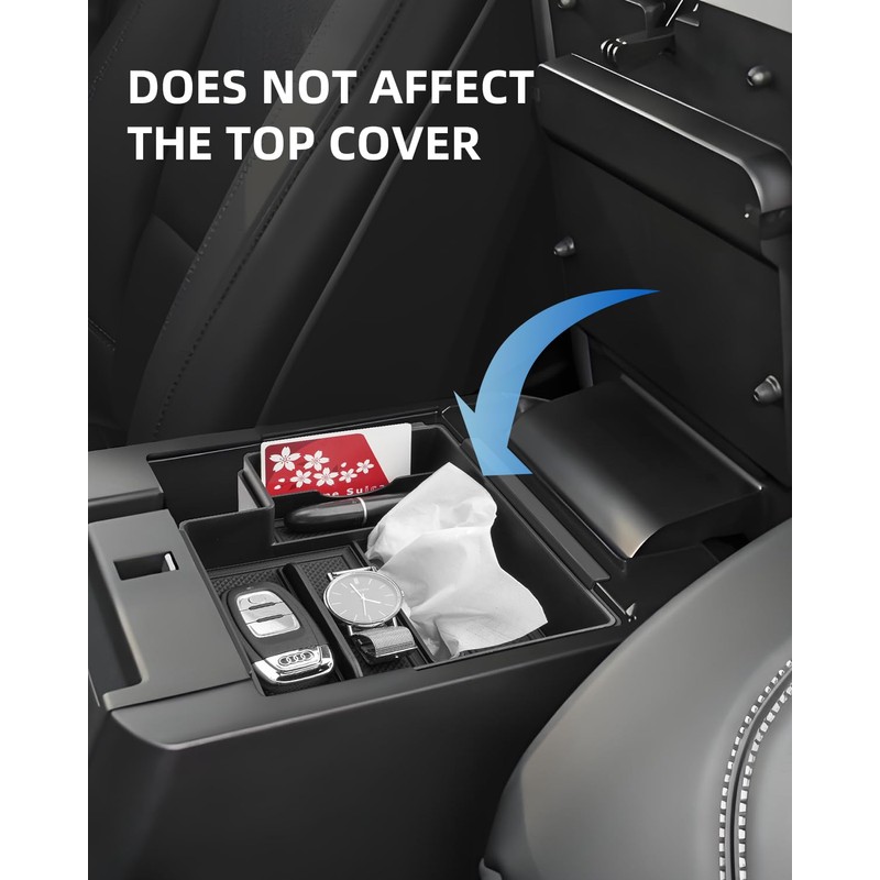 LANGBEAN Double-Layer Center Console Organizer for 2025 2024-2020 Ford Explorer,