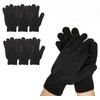 Guantes exfoliantes de baño premium – 6 pares negros, reutilizables