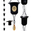 OUT ESSENTIALS Black Rain Chain for Gutters for Heavy Rain