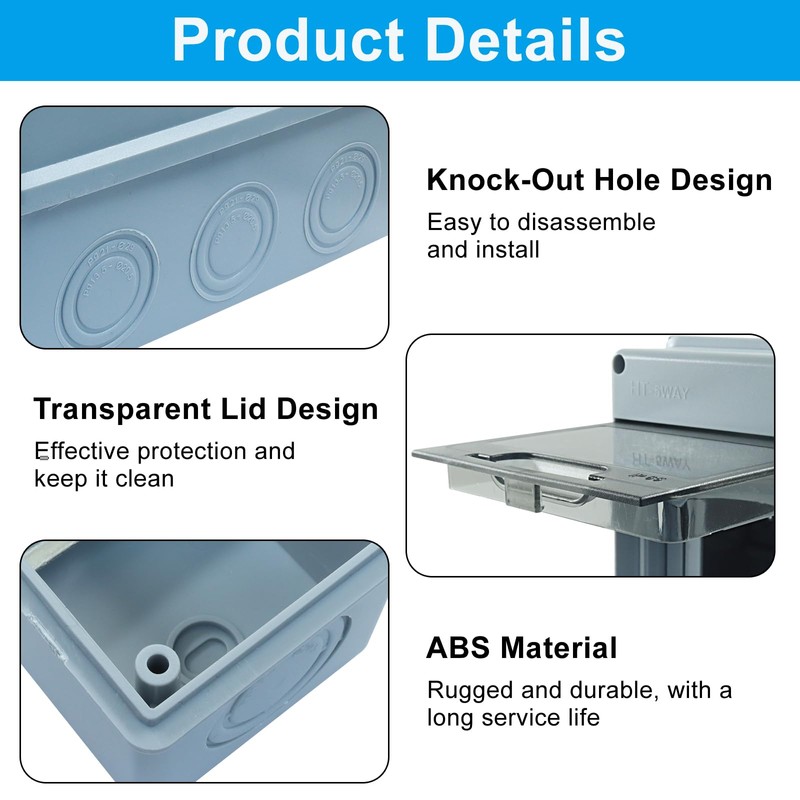 Aracombie 5 Way Distribution Protection Box, Circuit Breaker Box with