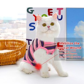 CGLRybO Cat Body After Surgery Anti-Leaking Cat Professional Recovery Suit Dog Cat Clothing After Castration Alternative Surgical Recovery Suit for Abdominal Wounds or Skin Diseases