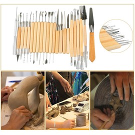 51pc Pottery Clay Sculpting Tools, Pottery Carving Tool Complete Universal Pottery Tool Kit Detailing Clay Tool Craft Set for Sculpting Molding Clay Ceramics Sculpture Carving Design
