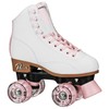 Pacer Comet Hightop Youth Skate with Light Up Wheels White/Pink