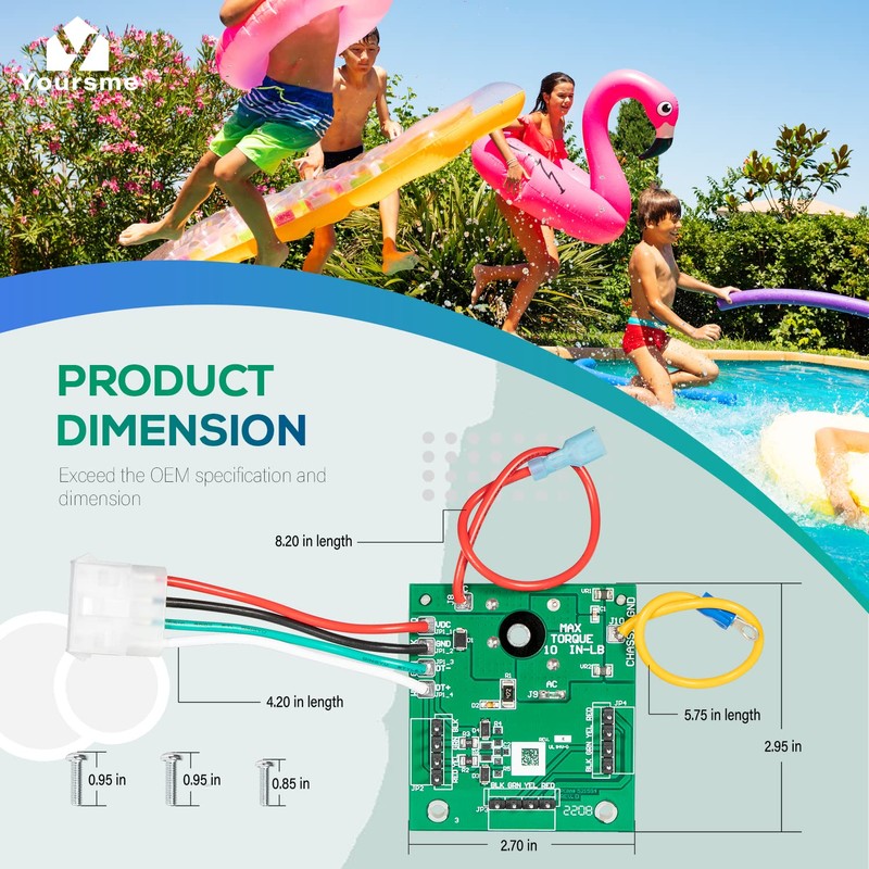 Yoursme 521218 Load Center IntelliChlor SCG Surge Board PCBA Replacement