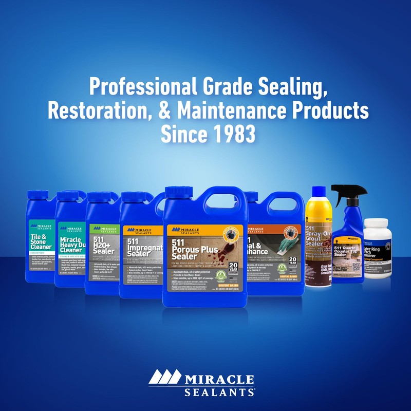 Miracle Sealants Matte Finish Sealer for Tile & Stone, Water-Based,