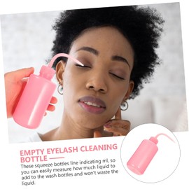 FOMIYES Botella de Limpieza para Pestañas 250ml Medidor, Material Abs Resistente al Calor, Paquete de 8 Piezas, Adecuado para Cuidado Personal y Maquillaje