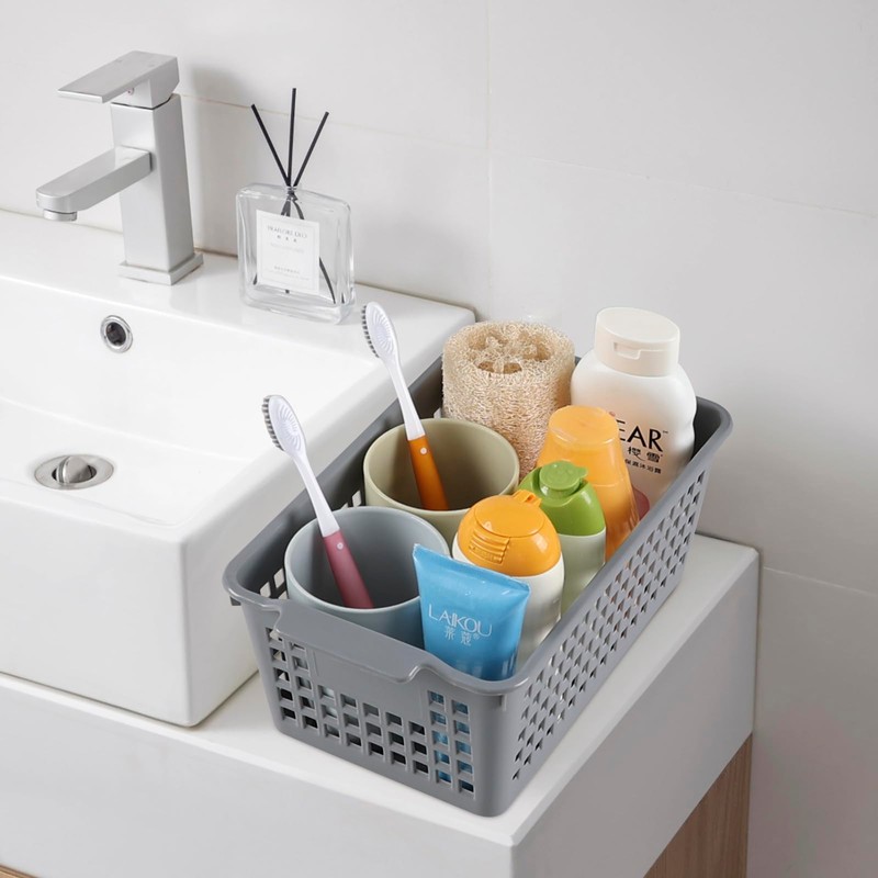 Knifefish Plastic Storage Baskets, 6 Packs