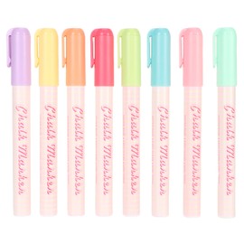 Liquid Chalk Markers Set Multipurpose 3mm Fine Nib 8 Colors Erasable Chalk Marker Pens for Chalkboard Window Glass Mirror