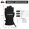 Quiksilver Men's Mission Gloves - Waterproof, x2 Insulation, Touchscreen, Adjustable