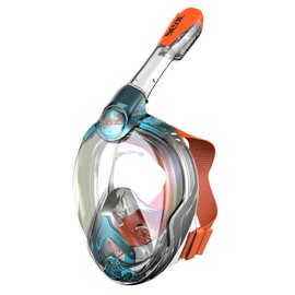 Seac Magica Snorkel Mask Full Face Mask Anti-Fog System with a Soft Mask Body, Dry Top Snorkel with Outlet Valve