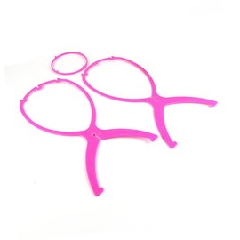 Minkissy 1pc Folding Wig Stand Hanger for Hair Display Plastic Support for Wigs Hats Masks for Home Use Travel Red Space-saving Design