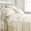 [hachette] KING SIZE CREAM 100% EGYPTIAN COTTON FITTED SHEET IN