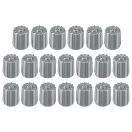 A ABSOPRO Universal Car SUV Tyre Valve Caps 12mm Plastic Grey Pack of 20