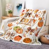 DYNH Fall Bows Throw Blanket, Fall Autumn Brown Beige Plaid