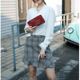 MKF Collection Wristlet Wallet for Women, Small Vegan Leather Credit Card Holder with Zipper Coin Pocket Wallet Purse Handbag By Mia K