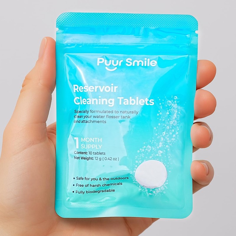 Puur Smile Water Flosser Reservoir Cleaning Tablets – 1 Month