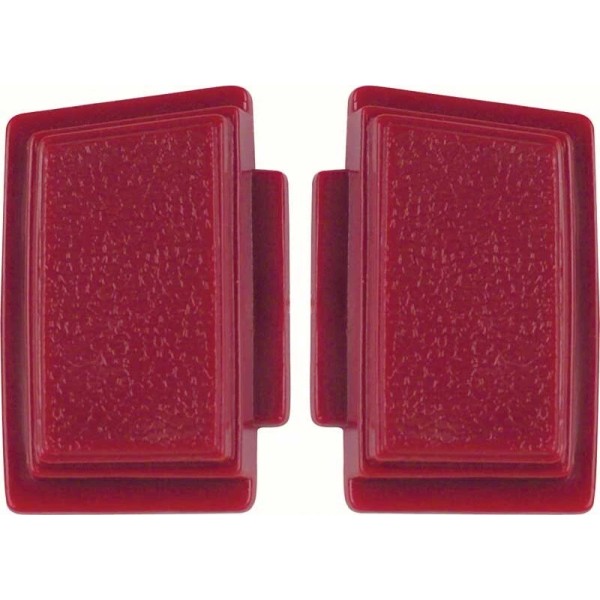 1969 Chevelle Standard Steering Wheel Horn Shroud Buttons Red Pair