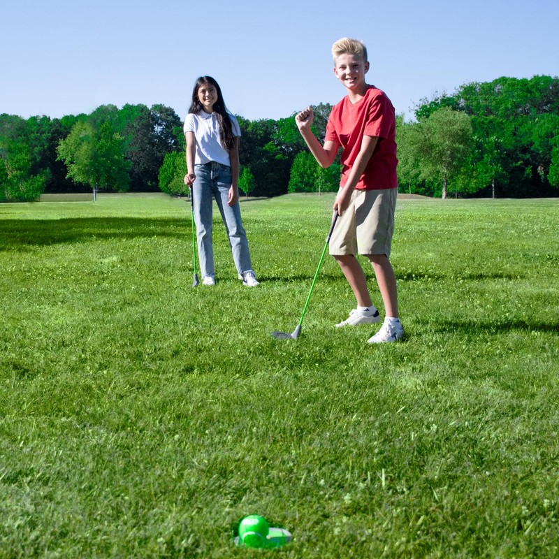 GOLFGEN | PGA Tour Tee-Up 3-Piece Set, Medium, Orange, Right