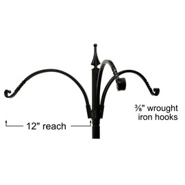 Kettle Moraine Decorative Bird Feeder Pole Set (3 Arm)