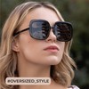 miyya Oversized Polarized Sunglasses Women, Trendy Retro Sun Glasses for
