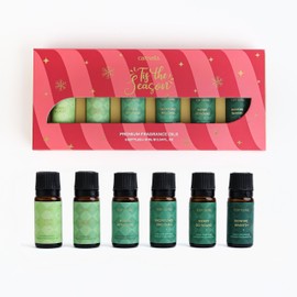 Carnatia's Tis The Season Christmas Aroma Oil Set – 6 Festive Scents | for Diffusers, Relaxation & Cozy Ambiance for Your Holiday Season
