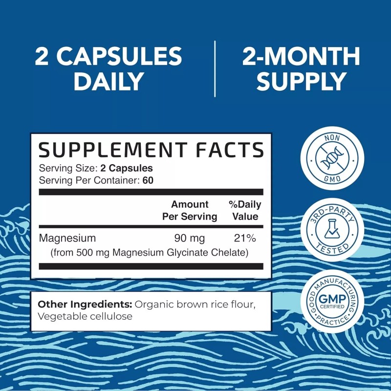 Nobi Magnesium Citrate Complex 500 MG High Absorption Formula Relaxation,