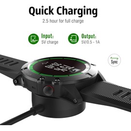 Charger Compatible for Garmin Fenix 5 6 7 8,Forerunner 55 165 970 965 955 265 255 165,Instinct,Venu 4 3 2 SQ,Vivoactive 6 5 4 3,Epix,D2 Air,Tactix Series, USB-C Charging Dock Station Cradle Holder