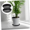 Gatuida 10pcs Thickened Plastic Plant Saucer Trays Round Flower Pot