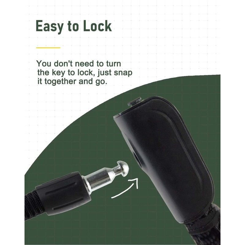Bowfar Bicycle Lock Security Level Very Level 5, Anti-Theft Bicycle