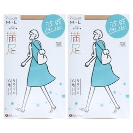 Fukusuke 140Q3111 Women's Stockings, Comfortable, Cool, Plain, Pantyhose, Set of 2, Conjugate Zokki Fukuske, clear nude