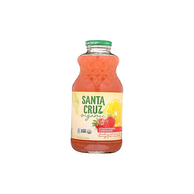 Santa Cruz ORGANIC Strawberry Lemonade Juice, 32 Ounce - 12